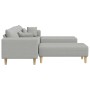 Sofá de tela con cojín 3 pcs Gris Nube 208 cm tela