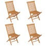 Garden dining set 5 pieces solid teak wood by vidaXL, Garden sets - Ref: Foro24-3059583, Price: 326,40 €, Discount: %