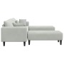 Sofá de terciopelo con cojín 3 pcs Gris Claro 208 cm Terciopelo