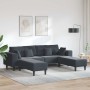 Sofá de terciopelo 3 pcs Gris oscuro 208 cm Terciopelo