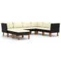 8-piece garden furniture set with black synthetic rattan cushions by vidaXL, Garden sets - Ref: Foro24-3059741, Price: 519,88...