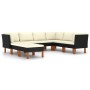 8-teiliges Gartenmöbel-Set synthetische Rattankissen schwarz von vidaXL, Gartensets - Ref: Foro24-3059741, Preis: 527,21 €, R...