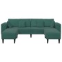 Sofá de terciopelo 3 pcs Verde oscuro 208 cm Terciopelo