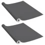 Selbstklebende Möbelfolien 2 Stück PVC grau 500x90 cm von vidaXL, Fensterfolien - Ref: Foro24-3059654, Preis: 25,94 €, Rabatt: %