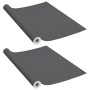 Selbstklebende Möbelfolien 2 Stück PVC grau 500x90 cm von vidaXL, Fensterfolien - Ref: Foro24-3059654, Preis: 24,87 €, Rabatt: %