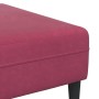 Sofá de terciopelo con cojín 3 pcs Rojo vino 208 cm Terciopelo