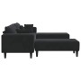 Sofá de terciopelo con cojín 3 pcs Negro 208 cm Terciopelo