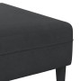Sofá de terciopelo con cojín 3 pcs Negro 208 cm Terciopelo