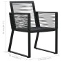 Garten-Essgruppe 3-teilig aus schwarzem PVC-Rattan von vidaXL, Gartensets - Ref: Foro24-3058283, Preis: 306,18 €, Rabatt: %