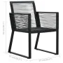 Garten-Essgruppe 3-teilig aus schwarzem PVC-Rattan von vidaXL, Gartensets - Ref: Foro24-3058283, Preis: 306,80 €, Rabatt: %