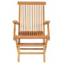 Juego de comedor para jardín 5 piezas madera maciza teca