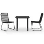 3-piece garden dining set synthetic rattan and glass by vidaXL, Garden sets - Ref: Foro24-3060249, Price: 327,28 €, Discount: %