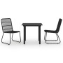 3-teiliges Garten-Essset aus synthetischem Rattan und Glas von vidaXL, Gartensets - Ref: Foro24-3060249, Preis: 338,05 €, Rab...