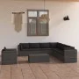 Gartenmöbelset 9-teilig aus synthetischem Rattan und grauen Kissen von vidaXL, Gartensets - Ref: Foro24-3059488, Preis: 974,0...