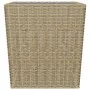 Garden table and chairs 3 pieces PE rattan and beige tempered glass by vidaXL, Garden sets - Ref: Foro24-3058360, Price: 173,...