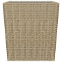 Gartentisch und Stühle, 3-teilig, PE-Rattan und beiges gehärtetes Glas von vidaXL, Gartensets - Ref: Foro24-3058360, Preis: 1...