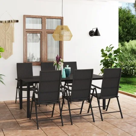 7-teiliges Garten-Essset schwarz von vidaXL, Gartensets - Ref: Foro24-3060050, Preis: 569,73 €, Rabatt: %