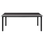 Juego de comedor para jardín 7 piezas negro de vidaXL, Conjuntos de jardín - Ref: Foro24-3060050, Precio: 570,10 €, Descuento: %