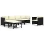 7-piece garden furniture set and black synthetic rattan cushions by vidaXL, Garden sets - Ref: Foro24-3059785, Price: 375,12 ...