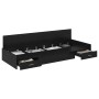 Cama con almacenamiento Roble Negro 90 x 200 cm Madera