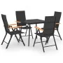 5-teiliges Garten-Essset in Schwarz und Braun von vidaXL, Gartensets - Ref: Foro24-3060089, Preis: 355,79 €, Rabatt: %