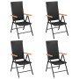 5-teiliges Garten-Essset in Schwarz und Braun von vidaXL, Gartensets - Ref: Foro24-3060089, Preis: 361,04 €, Rabatt: %