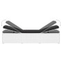 Garden loungers and table 3 pieces white synthetic rattan by vidaXL, Loungers - Ref: Foro24-3057664, Price: 327,06 €, Discoun...