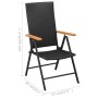 5-teiliges Garten-Essset in Schwarz und Braun von vidaXL, Gartensets - Ref: Foro24-3060089, Preis: 361,04 €, Rabatt: %