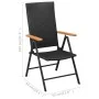 5-teiliges Garten-Essset in Schwarz und Braun von vidaXL, Gartensets - Ref: Foro24-3060089, Preis: 355,79 €, Rabatt: %