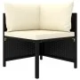 5-teiliges Gartenmöbel-Set und schwarze synthetische Rattankissen von vidaXL, Gartensets - Ref: Foro24-3059780, Preis: 298,42...