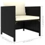 5-teiliges Gartenmöbel-Set und schwarze synthetische Rattankissen von vidaXL, Gartensets - Ref: Foro24-3059780, Preis: 298,42...