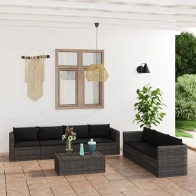 8-piece garden sofa set and gray synthetic rattan cushions by vidaXL, Garden sets - Ref: Foro24-3059494, Price: 780,83 €, Dis...