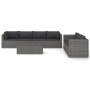 8-teiliges Gartensofa-Set und graue synthetische Rattankissen von vidaXL, Gartensets - Ref: Foro24-3059494, Preis: 868,48 €, ...