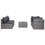 8-teiliges Gartensofa-Set und graue synthetische Rattankissen von vidaXL, Gartensets - Ref: Foro24-3059494, Preis: 780,83 €, ...