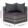 8-teiliges Gartensofa-Set und graue synthetische Rattankissen von vidaXL, Gartensets - Ref: Foro24-3059494, Preis: 780,83 €, ...
