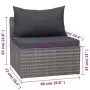 8-teiliges Gartensofa-Set und graue synthetische Rattankissen von vidaXL, Gartensets - Ref: Foro24-3059494, Preis: 780,83 €, ...