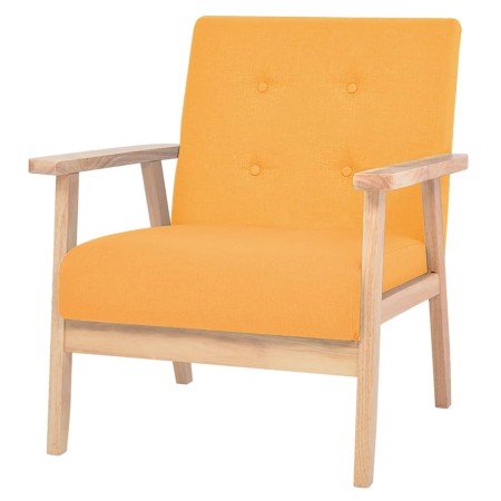 Sillón de tela amarillo en Sillones | Comprar online en Foro24