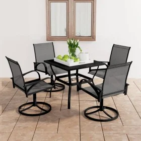 Garden dining set 5 pieces textilene and steel by vidaXL, Garden sets - Ref: Foro24-3060282, Price: 505,31 €, Discount: %