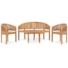 Gartenmöbel-Set 4-teilig aus massivem Teakholz von vidaXL, Gartensets - Ref: Foro24-3059962, Preis: 725,32 €, Rabatt: %