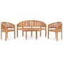 Gartenmöbel-Set 4-teilig aus massivem Teakholz von vidaXL, Gartensets - Ref: Foro24-3059962, Preis: 756,64 €, Rabatt: %