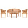 Gartenmöbel-Set 4-teilig aus massivem Teakholz von vidaXL, Gartensets - Ref: Foro24-3059962, Preis: 756,64 €, Rabatt: %