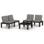 3-piece garden furniture set with gray plastic cushions by vidaXL, Garden sets - Ref: Foro24-3059828, Price: 253,52 €, Discou...