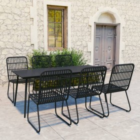 7-teiliges Garten-Esszimmerset aus synthetischem Rattan und Glas von vidaXL, Gartensets - Ref: Foro24-3060247, Preis: 900,22 ...