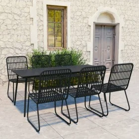 7-teiliges Garten-Esszimmerset aus synthetischem Rattan und Glas von vidaXL, Gartensets - Ref: Foro24-3060247, Preis: 869,54 ...