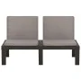 3-piece garden furniture set with gray plastic cushions by vidaXL, Garden sets - Ref: Foro24-3059828, Price: 253,52 €, Discou...