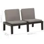 3-piece garden furniture set with gray plastic cushions by vidaXL, Garden sets - Ref: Foro24-3059828, Price: 253,52 €, Discou...
