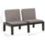 3-teiliges Gartenmöbel-Set mit grauen Kunststoffkissen von vidaXL, Gartensets - Ref: Foro24-3059828, Preis: 269,30 €, Rabatt: %