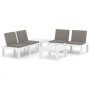 4-piece garden furniture set with white plastic cushions by vidaXL, Garden sets - Ref: Foro24-3059831, Price: 301,86 €, Disco...