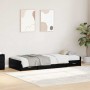 Cama con almacenamiento Roble Negro 75 x 190 cm Madera