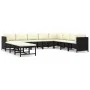 Garden furniture set 11 pieces black synthetic rattan cushions by vidaXL, Garden sets - Ref: Foro24-3059802, Price: 571,94 €,...